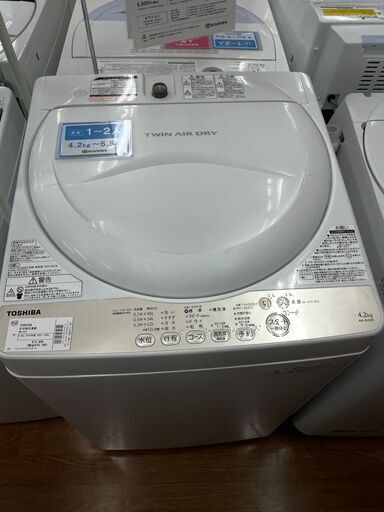 TOSHIBA 全自動洗濯機　AW-4S3　4.2㎏　2016年製