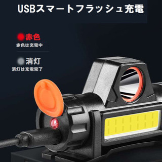 USB充電式　LEDヘッドライト
