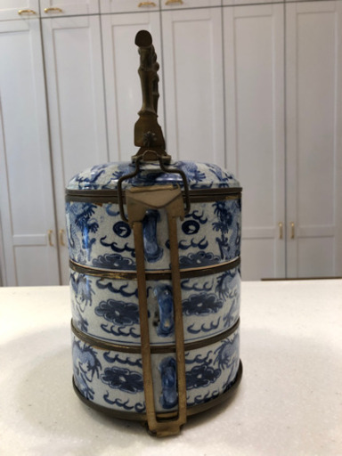 シノワズリ　陶器　お重