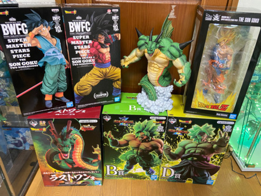格安　ドラゴンボール 超絶人気の一番くじフィギュアセット 神龍 ポルンガ ラストワン 二次元彩色 D賞 ブロリー