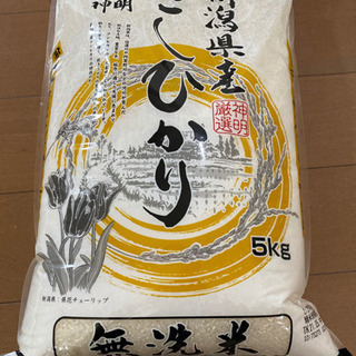 【ネット決済】新潟産　こしひかり　無洗米　5キロ　21年5月精米