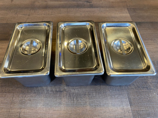 ★【業務用 アイス ジェラート バット ステンレス  3点セット】SUGICO スギコ 18-8 SH-1406S 中古品