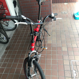 20インチ ランボルギーニ 軽量アルミフレーム 6speed折り畳み自転車 レッド