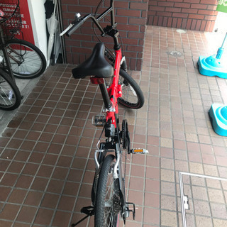 20インチ ランボルギーニ 軽量アルミフレーム 6speed折り畳み自転車 レッド