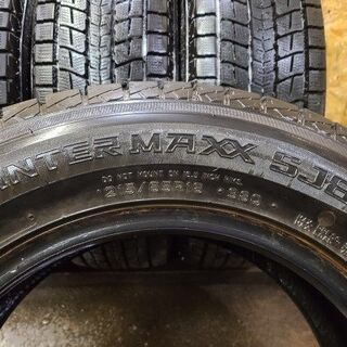 DUNLOP WINTER MAXX SJ8 215/65R16 16インチ スタッドレス 4本 2016年製 バリ溝 デュアリス RVR フォレスター等　(MTB113) クレジットカード QR決済可能