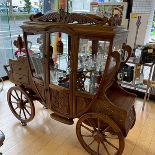 《美品》馬車型　リカーキャビネット