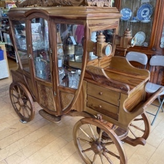 《美品》馬車型　リカーキャビネット