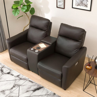 【ほぼ新品】本革電動リクライニングソファ