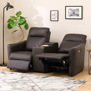 【ほぼ新品】本革電動リクライニングソファ