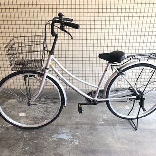26インチ自転車 COCONUT シルバー ママチャリ