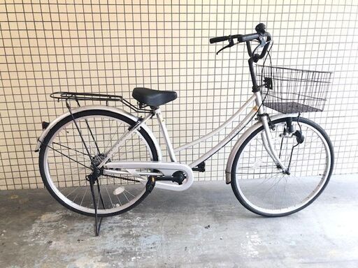 26インチ自転車 COCONUT シルバー ママチャリ