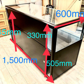 【ネット決済】店舗什器　ガラスショーケース