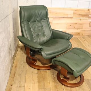 北欧ノルウェーのメーカーEKORNES(エコーネス)社のストレスレスチェアーロイヤル(L)です！クラシックなデザインがモダンな印象のパーソナルチェア。シアタールームにおススメのリクライニングチェア♪