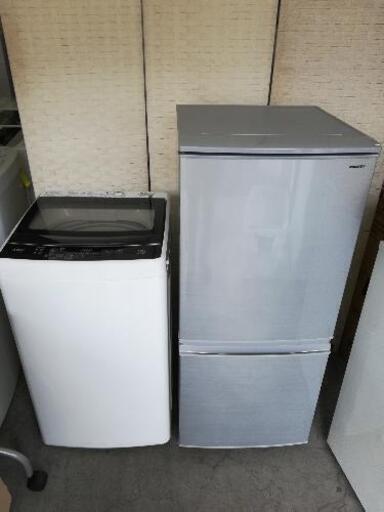 おすすめセット【送料・設置無料】⭐急ぎも対応可能⭐シャープ冷蔵庫137L＋アクア洗濯機5kg⭐JWE28