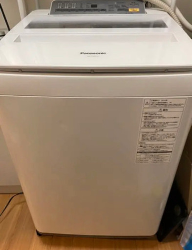 【期限間近のため値下げ】Panasonic 洗濯機 2016年製 8kg NA-FA80H3-W 取りに来てくださる方1000円off✨