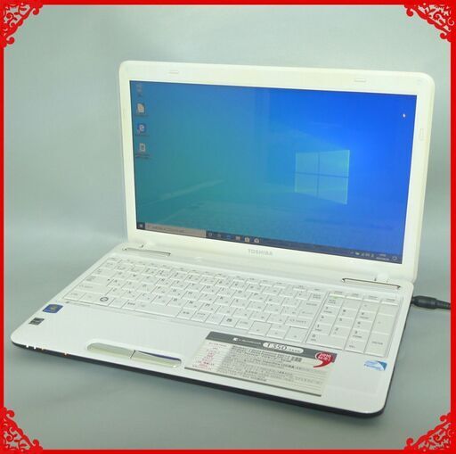 高速SSD搭載 ノートパソコン 中古良品 15.6型 東芝 T350/34AW Pentium 4GB DVDマルチ 無線 Wi-Fi Windows10 LibreOffice 即使用可能