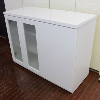 ☆値下げしました❗【パモウナ】レンジボード 食器棚 スロークローザー 