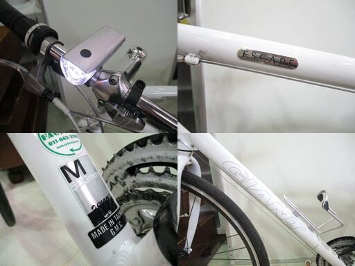 クロスバイク GIANT ESCAPE R3 Mサイズ 500mm ホワイト アルミフレーム