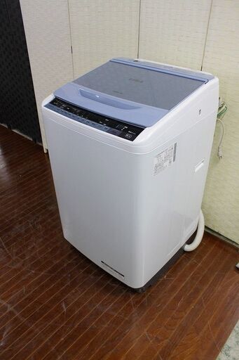 日立　ビートウォッシュ　全自動洗濯機　洗濯7.0kg　BW-V70A（A）ブルー 2017年製 HITACHI 洗濯機 店頭引取歓迎 R3639)