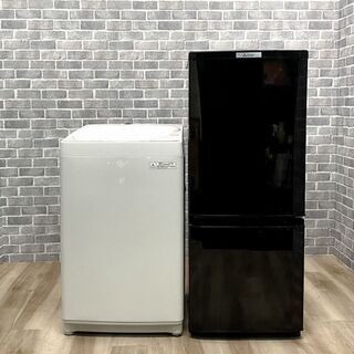【ハッピー西葛西店】お買い得!　国内メーカー家電2点セット　【冷蔵庫・洗濯機】ID:59052