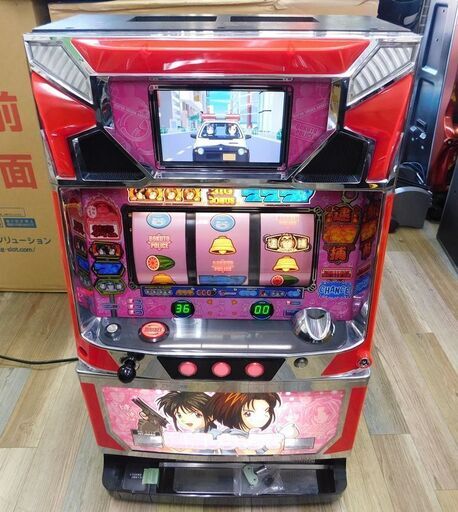 良品 IGTジャパン 逮捕しちゃうぞ コイン不要機付き 台キー、設定キー付き パチスロ実機