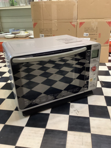 【リサイクルサービス八光　田上店　安心の1か月保証　配達・設置OK 日立 HITACHI MRO-DF6-H [スチームオーブンレンジ（22L） ライトグレー]
