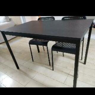 【ネット決済】IKEA　ダイニングテーブル　椅子セット　黒