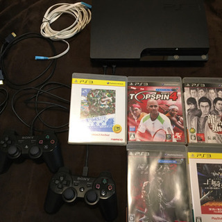 【中古】PS3／本体／ソフト５本付き