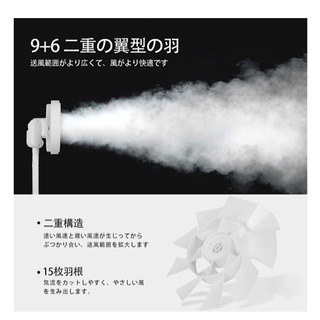 【新品未使用】 サーキュレーター 30畳 リビング扇風機 DCモーター 高さ調節可 一台3役 上下左右自動首振り 2層15枚羽根 パワフル送風 (換気/3D空気循環) 卓上扇風機 LED液晶スクリーン付 リモコン付 タイマー機能付 風量32段階調節 5つ運転モード 組み立て簡単 超軽量設計 お手入れ簡単 静音 省エネ 家計にやさしい 家庭用/業務用/アウトドア用 梅雨 除湿 全シーズン活躍 説明書 ホワイト  