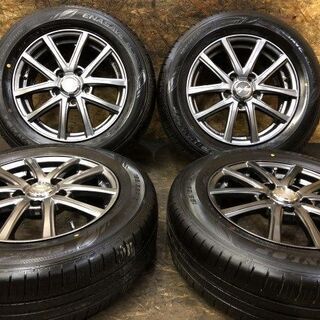 ホイール新品【YOKOHAMA ENASAVE EC300+ 195/65R15】【EUROMAGIC 15インチ 6J5HPCD114.3+45】ヴォクシー等 バランス調整済　(VTP397) クレジットカード QR決済可能