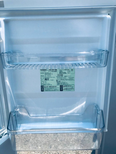 ③✨2020年製✨1359番 TWINBIRD✨2ドア冷凍冷蔵庫✨HR-E911型‼️
