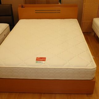 k309☆ダブルベッド☆フランスベッド＋家具の大丸☆照明＋収納＋
