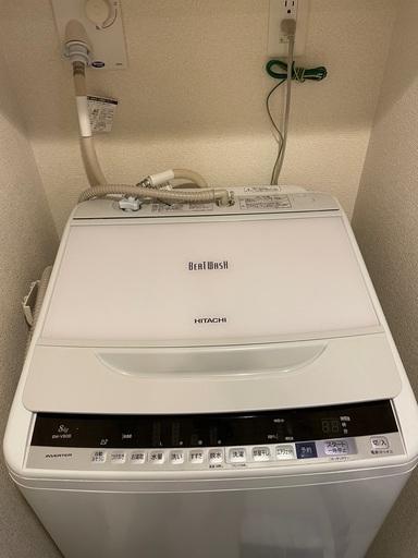 2年保証付き！　日立 HITACHI 全自動洗濯機 BW-V80B ビートウォッシュ 2018年製 8kg BW-V80F BW-V80G