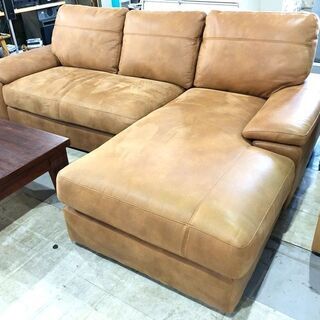 札幌近郊　送料無料　offer9 L字ソファ　カウチソファー ソフトテックファブリック　新素材　HONEY(ハニー) キャメル