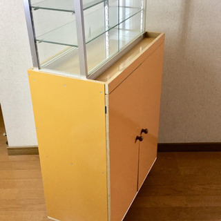 ショーケース付き書庫 収納庫 アップケース