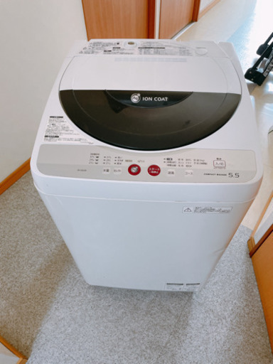 【美品】SHARP洗濯機5.5kg イオンコート