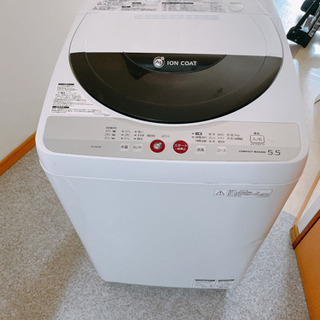【美品】SHARP洗濯機5.5kg イオンコート