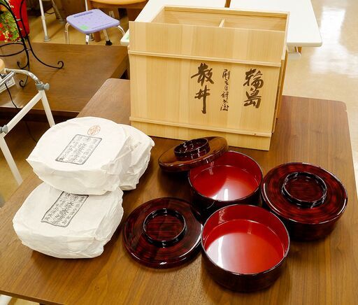 能登 輪島塗！ 漆塗  清鳳堂 北濱 一清 作 ちらし寿司 丼 飯椀 等に 6セット！