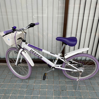 ※終了※★6段階ギア 紫色 子供用自転車★ 後付けライト付き パ...