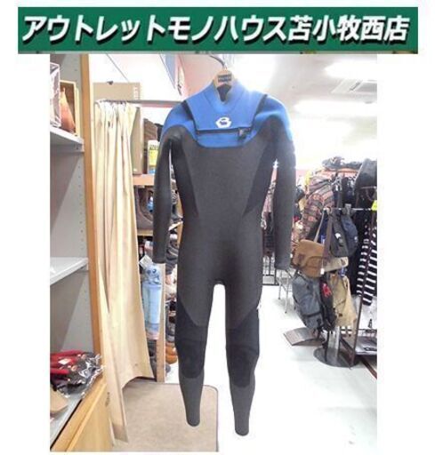 【BEWET ウェットスーツ セミドライ メンズ】ML～Lサイズ相当 5mm サーフィン ボディボード ビーウェット 苫小牧西店