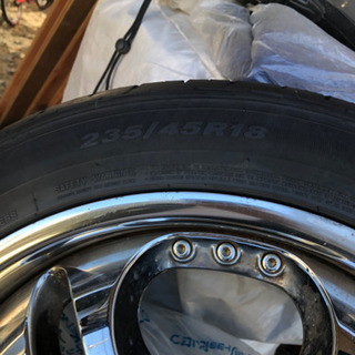 6穴　18インチ　アルミホイール　夏タイヤ付き