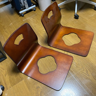 コメリ 木製座椅子 2個セット