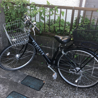 27インチ整備済み6速ギア　買い物カゴ　ドレスガード付き