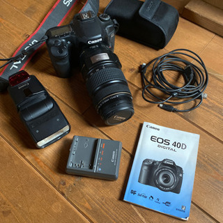 【ネット決済・配送可】Canon eos40D  レンズ、ストロ...