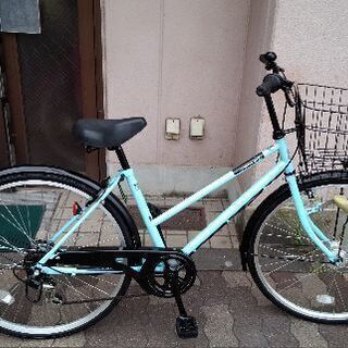 ASAHI] 26吋シティーサイクル 外装6段/LEDオート/ライトブルーｘ ...