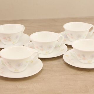 CORELLE コレール カップ＆ソーサー　花柄　5客セット (...