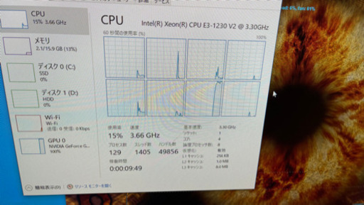 ゲーミングPC モニターセット E3 1230 V2 16GB GTX580