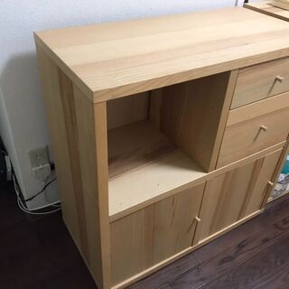 イケア（IKEA）　木製シェルフ/棚　80×80×40
