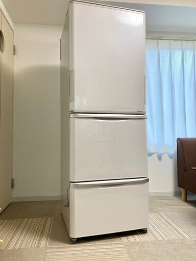 【引き取り限定】シャープ SHARP SJ-PW35A-C [プラズマクラスター搭載冷蔵庫 （350L・どっちもドア） 3ドア  2015年製
