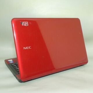 新品SSD-256G レッド色 ノートパソコン 中古動作良品 15.6型 NEC PC-LS150FS1TR Pentium 4GB DVDRW 無線LAN Windows10 LibreOffice済 新品SSD-256G レッド色 ノートパソコン 中古動作良品 15.6型 NEC PC
